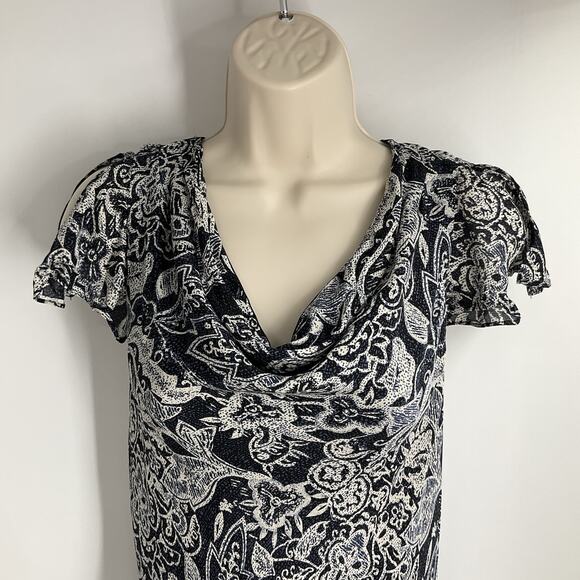 Vintage 90s Y2K 100% Silk Floral Paisley Dress Large Hawaiian Fairy Charter Club - Picture 3 of 9